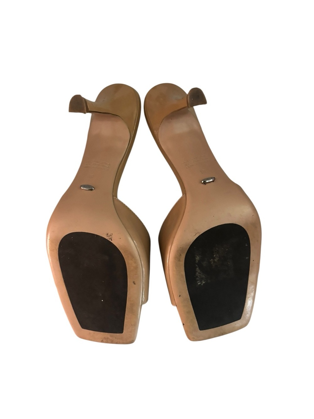 Tony Bianco Nude Patent Slide Mule Heel - Picture 7 of 8